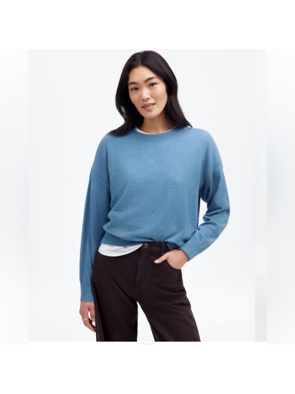 Madewell Cashmere Relaxed Crewneck Sweater Sz Small